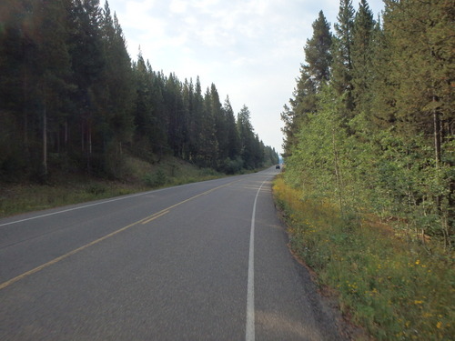 GDMBR:Cycling beside Lake Jackson .